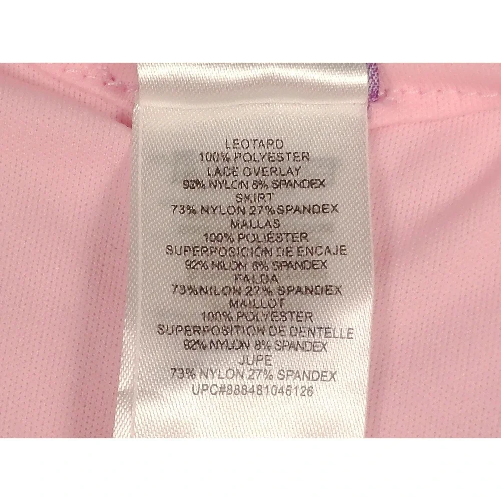 Dollie & Me Pink Lace Ballet Leotard Tutu Dress Toddler Girl Size S